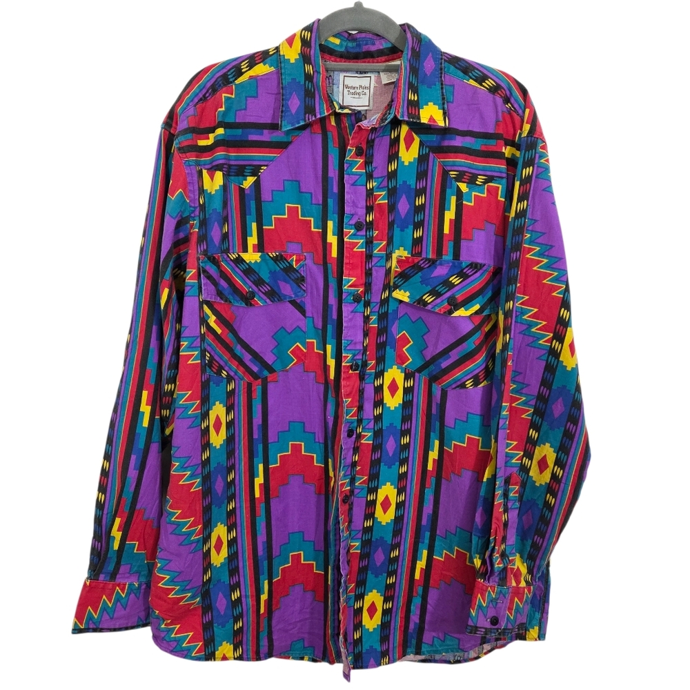 Vintage Southwestern Aztec Button Up Shirt Urban Outfitters Renewal Medium NWT